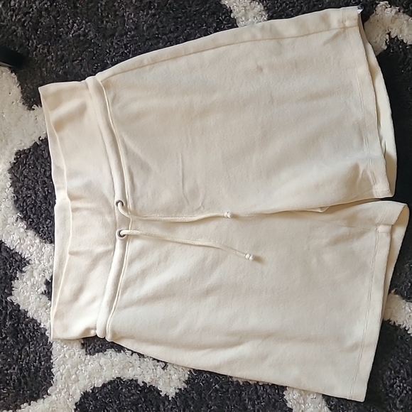 Tommy Bahama sz small 4/6 cream pull on drawstring velour lounge shorts WS18 - Picture 1 of 4